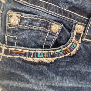 Wow-Jeans!  Bedazzled, fun, form fitting and on trend! Wore a few times!